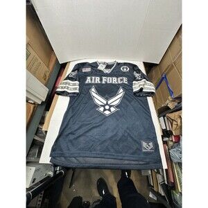 New U.S. Air Force Football Jersey Stitched Sewn Emblems and Patches Size Large